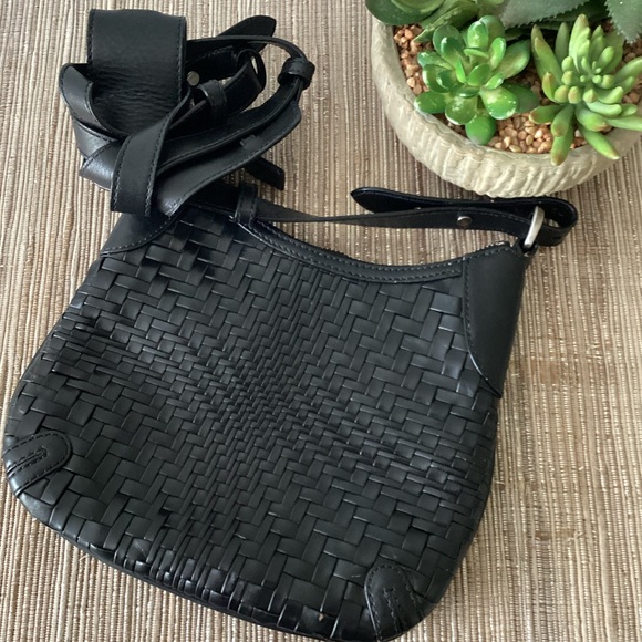 Cole Haan Black Woven Crossbody Bag - Picture 7 of 7